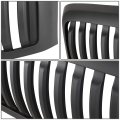 Auto Dynasty Matte Black Vertical Front Hood Bumper Grille Grill Compatible With Dodge Ram 1500 2500 3500 06-09
