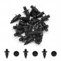 Uxcell 20pcs 6mm Hole Dia Black Plastic Push Rivet Interior Trim Panel Car Door Clips