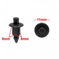 Uxcell 20pcs 6mm Hole Dia Black Plastic Push Rivet Interior Trim Panel Car Door Clips