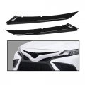 G-plus Front Grille Headlight Trim Molding Black Pair Compatible With Toyota Camry Hybrid Se 2018-2021 Camry 2018-2020