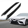 G-plus Front Grille Headlight Trim Molding Black Pair Compatible With Toyota Camry Hybrid Se 2018-2021 Camry 2018-2020