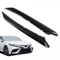 G-plus Front Grille Headlight Trim Molding Black Pair Compatible With Toyota Camry Hybrid Se 2018-2021 Camry 2018-2020