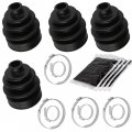 Caltric 2 Front Axle Outer And Inner Cv Boot Kit Compatible With Kawasaki Prairie 650 Kvf650 2002 2003
