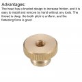 Uxcell Knurled Thumb Nuts 10pcs M5 X D16mm H10mm Brass Nut With Collar High Head Through Hole Adjusting For 3d Printer Parts