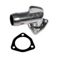 Engine Coolant Thermostat Housing For Workhorse Custom Chassis W24 2004 2005 Metal Natural Finish 180 Degrees Neck Angle 1 5 In 