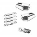 Sizver Chrome Door Mirror Door Handle Tailgate Covers For 2009-2014 Chevrolet Traverse With Camera Hole 