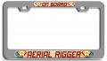Aerial Rigger On Board 3d Metal License Plate Frame Universal Fit For Auto Suv And Truck Tag Holder 12 X 6 In Heavy Duty Steel 