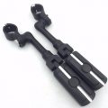 Smt-black Long Angled Adjustable Highway Peg Mounting Kit Skull Footrest Compatible With V-star Roadstar Suzuki Boulevard 1-1 2