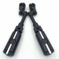 Smt-black Long Angled Adjustable Highway Peg Mounting Kit Skull Footrest Compatible With V-star Roadstar Suzuki Boulevard 1-1 2