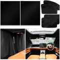 Tallew 5 Pcs Car Window Shades Covers Black Divider Curtain Magnetic Privacy Side Sunshade Accessories For Men Blackout Cover 