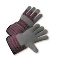 West Chester 848 Economy Split Cowhide Gloves A Pack Of 12 Large Leather Work With Rubberized Gauntlet Cuff Wing Thumb 