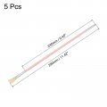 Uxcell Paint Brushes 0 59 Width 12 Thick Natural Bristle With Pink Wood Handle Detail Painting Brush 5pcs