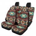 Wanyint Southwest Aztec Tribal Style Car Seat Protector Set For Men Women Non-slip Casual Covers Front And Back Universal Fit 