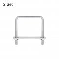 Uxcell Square U-bolts 2 Sets 67mm 64 Inner Width 80mm Length M6 304 Stainless Steel U Clamp Bolt With Nuts And Plates For Boat