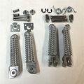 Motorcycle Polish Front Rear Foot Pegs Footrest Kit Fit For Yamaha Yzf R1 1998-2011 R6 1999-2011