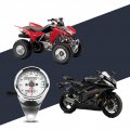 Universal 1pc Speedometer Motorcycle Odometer Gauge Signal Dual Digital Display Km H Silver