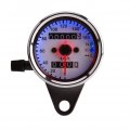 Universal 1pc Speedometer Motorcycle Odometer Gauge Signal Dual Digital Display Km H Silver