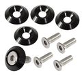 Uinversal 5 Piece Jdm Black Billet Aluminum Engine Bay Dress Up Kit M6 X 20mm Fender Washer 