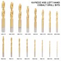 Screw Extractor Drill Bit Set 39 Piece Nut Remover With Multi Spline And Spiral Extractors Left Hand Cobalt Bits 3 8 In Hex
