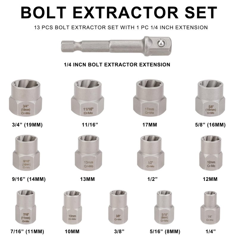 Screw Extractor Drill Bit Set 39 Piece Nut Remover With Multi Spline And Spiral Extractors Left Hand Cobalt Bits 3 8 In Hex
