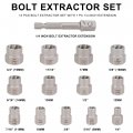 Screw Extractor Drill Bit Set 39 Piece Nut Remover With Multi Spline And Spiral Extractors Left Hand Cobalt Bits 3 8 In Hex