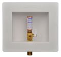 Water-tite 87978 Plastic Lead-free Ice Maker Outlet Box With Brass Quarter-turn Arrester Valve Installed 1 2 Sweat Connection 