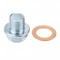X Autohaux 4 Pcs M14x1 5 Steel Engine Oil Drain Plug Screw With Seal Ring For Opel Astra Corsa Vauxhall Vectra Calibra Silver