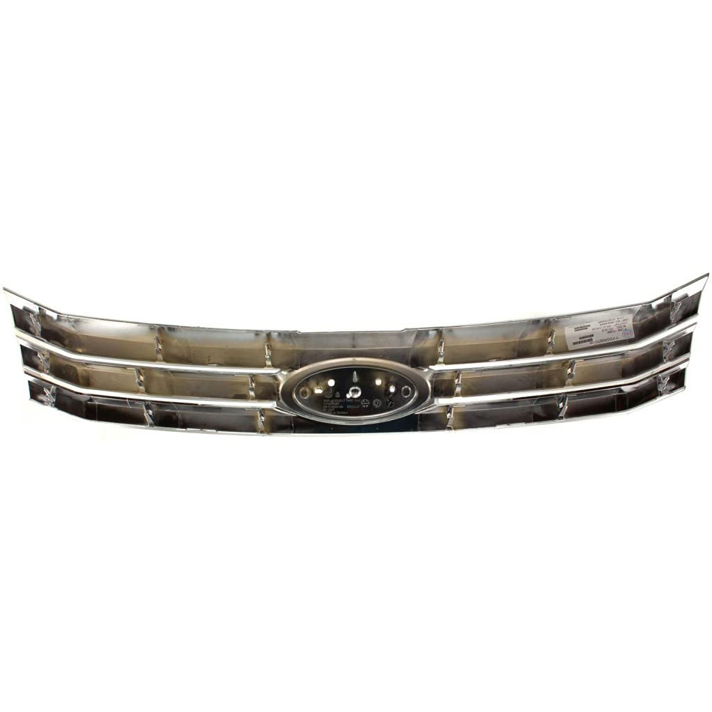 Grille For Ford Fusion 2006 To 2009 Bright Chrome Shell And Insert 1 Piece Type Fo1200467 6e5z8200a