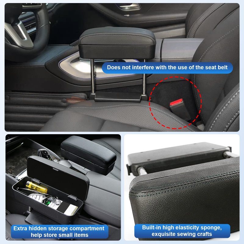 Cdefg Armrest Support Elbow Rest Pad Extender Console Storage Organizer Adjustable Height Comfort Arm Pads Universal Fit For
