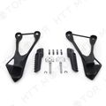 Rear Passenger Foot Peg Bracket For Kawasaki Zx6r 2005 2006 2007 2008 Black Aluminum Alloy Footrest Assembly Kit 