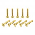 Uxcell Flat Head Socket Cap Screws M2 5-0 45 X 14mm Brass Inner Hex Drive Fasteners Bolts 20pcs