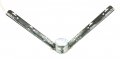 Chain Link Fence Barb Wire Corner V-arms Pressed Steel Fits O D 4 Inch Round Post 