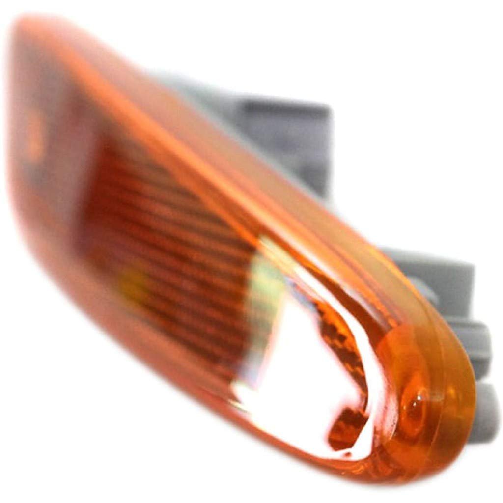 Front Passenger Side Marker Light Assembly For Chevy Corvette 2005 To 2013 Amber Polycarbonate Lens Halogen Gm2551196 10316652