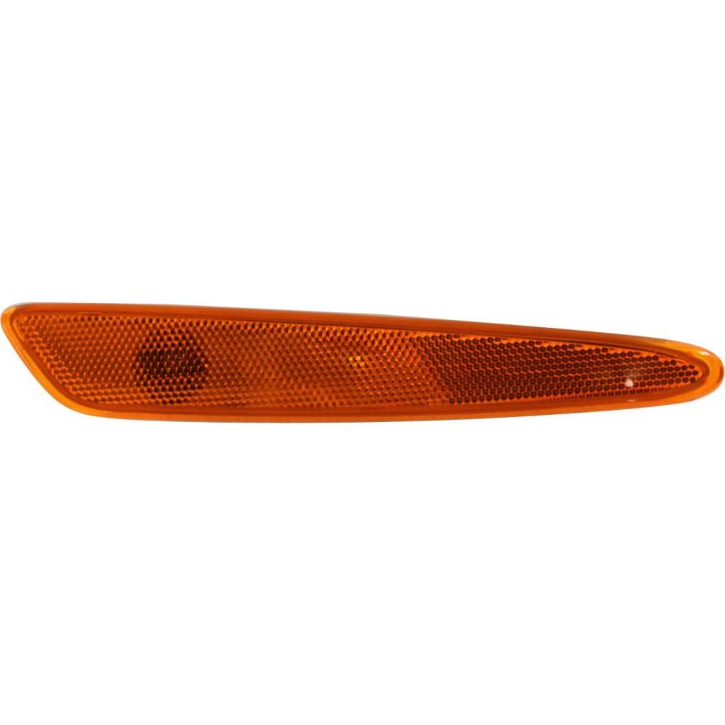 Front Passenger Side Marker Light Assembly For Chevy Corvette 2005 To 2013 Amber Polycarbonate Lens Halogen Gm2551196 10316652