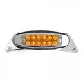 Chrome Plated Aluminum Front Fender Bracket With Amber 12 Led For Pete Model 79578 Position W Light Style 