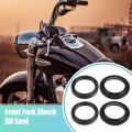 Uxcell 1 Set 39mmx51mmx8mm Motorcycle Front Fork Shock Oil Seal And Dust For Kawasaki Zr550