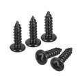 Uxcell 6 X 1 2 Phillips Pan Head Self-tapping Screw 100pcs 304 Stainless Steel Round Wood Full Thread Black