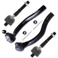 Front Suspension Set Of 4 Inner Tie Rod End Outer Fit 2003-2006 For Honda Accord 