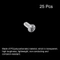 Uxcell M2 X 6mm Plastic Phillips Machine Screws Pc Flat Head Bolts Transparent 25pcs