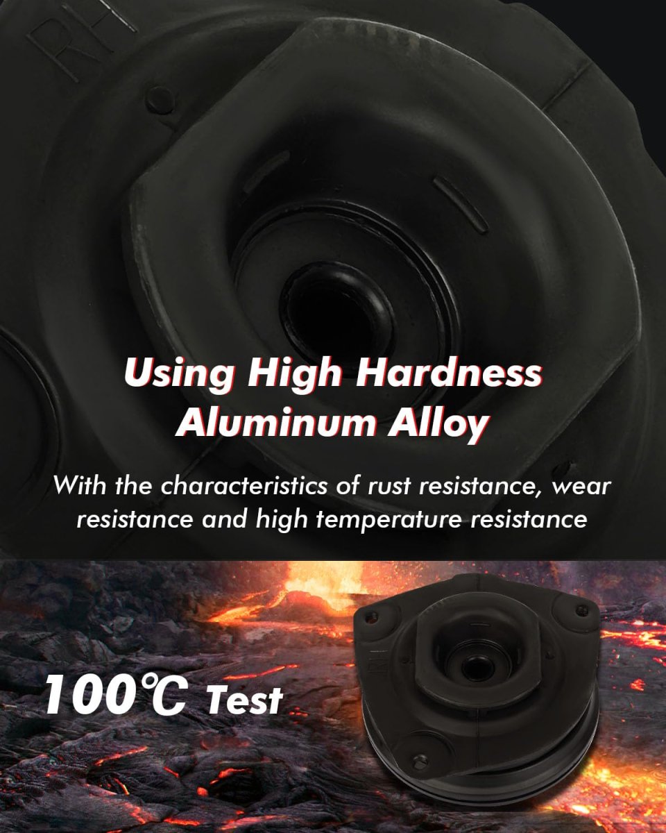 Front Right Side Strut Mount And Bearing For Nissan Juke 2011 To 2017 Leaf 2018 Alloy Steel Powder Coated 54320 1ka0b