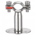 Uxcell Wall Mount Ceiling Pipe Support 304 Stainless Steel Adjustable Strap Clamp For 19-22mm