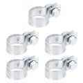 5pcs Brace Bands Chain Link Fence Galvanized Steel Tension With Bolts Nuts For 1-1 16 Post Pipe Gate Fences Panels Silver 1 9 