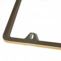 Uframe License Plate Frame Holder Gold Finished Powder Coated Slim Style 2 Screw Holes
