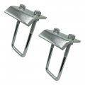 2 Pack Strut To Beam Clamp With Square U-bolt And Nuts-7 16 3-1 4 Channel 2 