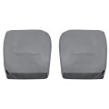 Front Driver And Passenger Side Bottom Replacement Seat Covers Gray H Microfiber Leather For Ford F250 F350 F450 F550 2001 2002 