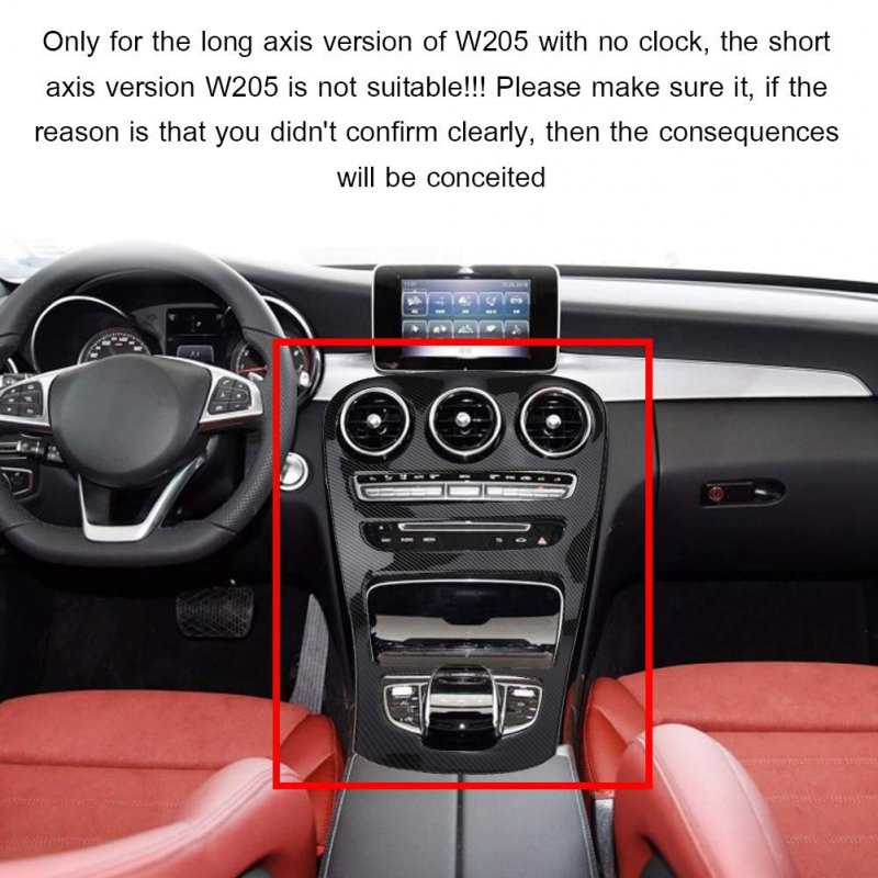 Fydun Console Panel Center Decoration Cover Trim 2pcs For Benz C-class W205 Glc-class W253 15-18