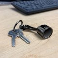 Dodge Challenger R T Classic Logo Engine Piston And Rod Metal Key Chain Black Chrome Finish With White 2 5 In X 0 75 Size