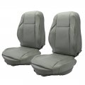 Ecotric Seat Cover Replacement Compatible With 2016-2023 Toyota Tacoma Double Cab W Manual Adjustable Gray Driver