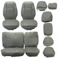 Ecotric Seat Cover Replacement Compatible With 2016-2023 Toyota Tacoma Double Cab W Manual Adjustable Gray Driver