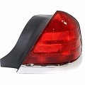 Wholesale Parts Fits 99-11 Crown Victora Right Passenger Tail Lamp Unit Assembly W Chrome Trim- Red Lens-2 Bulbs 